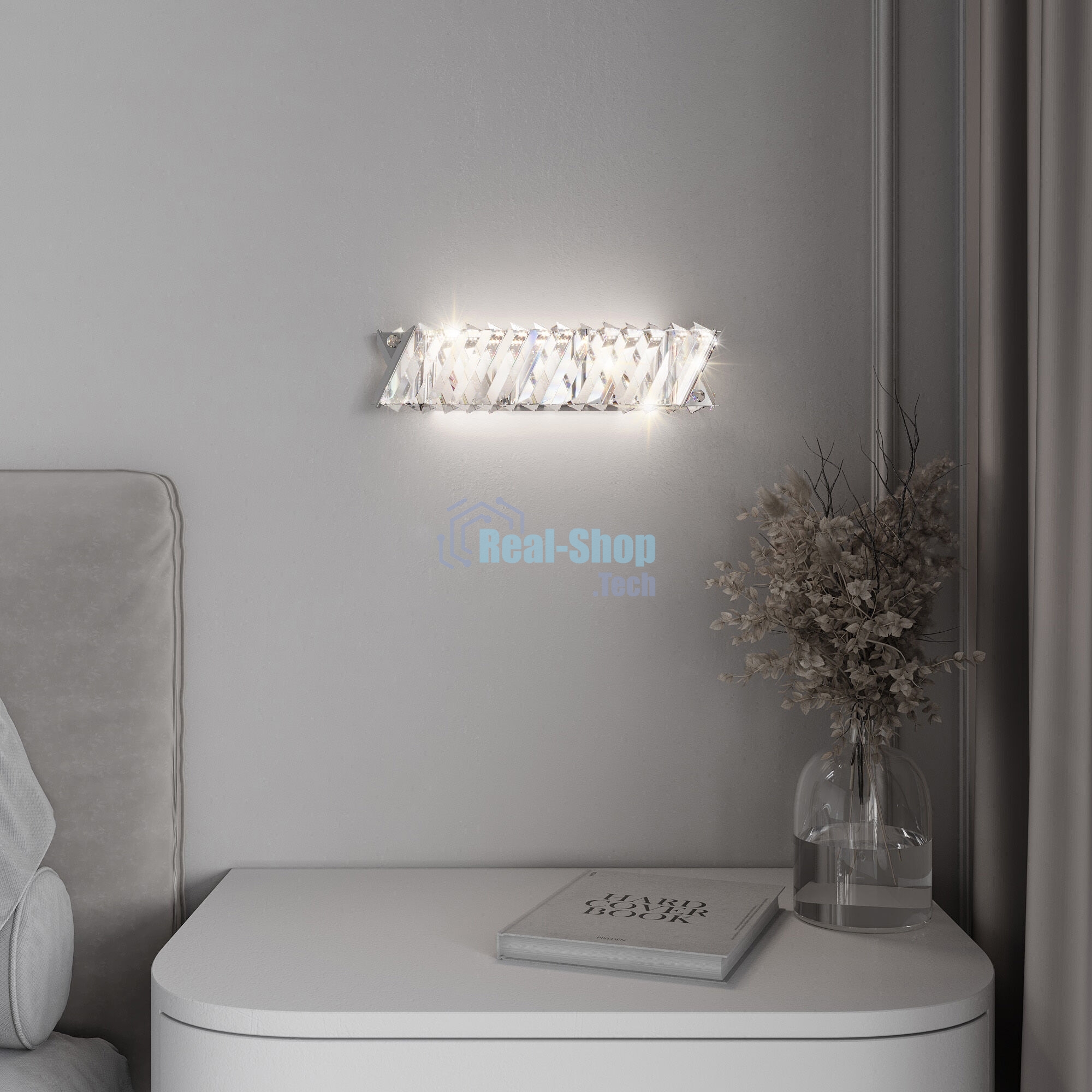 101005 LED / настенный светильник / никель хрусталь Strotskis