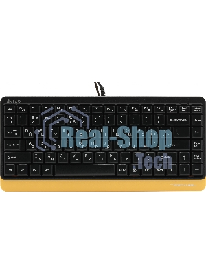 Комплект клавиатура+мышь A4Tech FStyler F1110 проводной, USB, 2000 DPI, чёрный/жёлтый