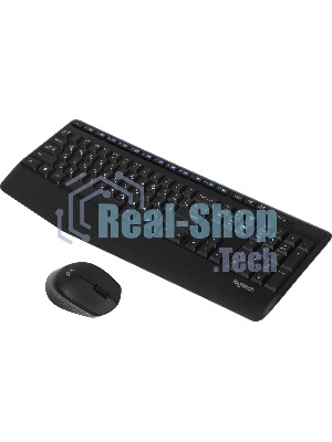 Комплект клавиатура+мышь Logitech MK345 беспроводной, USB, 1000 DPI, чёрный/серый
