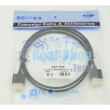 Кабель HDMI Gold Plated Connector, Ver1.4, Ultra Slim HDMI19 (m)/HDMI19 (m) 1м позолоченные контакты