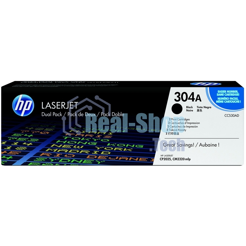 Картридж лазерный двойная упаковка HP CC530AD черный LJ CP2025/CM2320