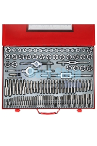 Набор метчиков и плашек Matrix М2-М18, 110 шт. метал. кейс