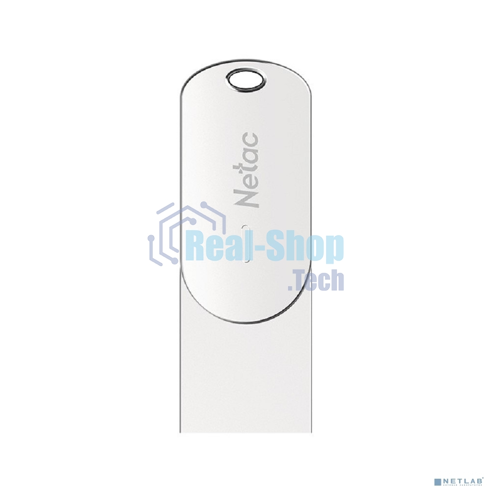 Флешка USB Netac U785 (NT03U785C-032G-30PN), 32Gb, USB 3.0/TypeC, R/W 110/45, серебристый