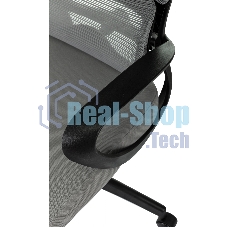 Кресло руководителя Бюрократ Sigma 2 серый, сетка/ткань, крестов. пластик