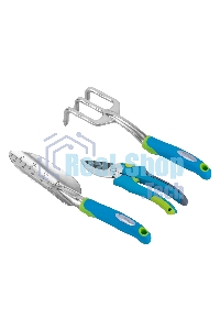 Набор садового инструмента с секатором, алюминиевый цельнолитой, 3 предмета, LUXE Palisad