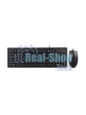 Комплект клавиатура+мышь A4Tech KRS-8372 проводной, USB, 1200 DPI, чёрный