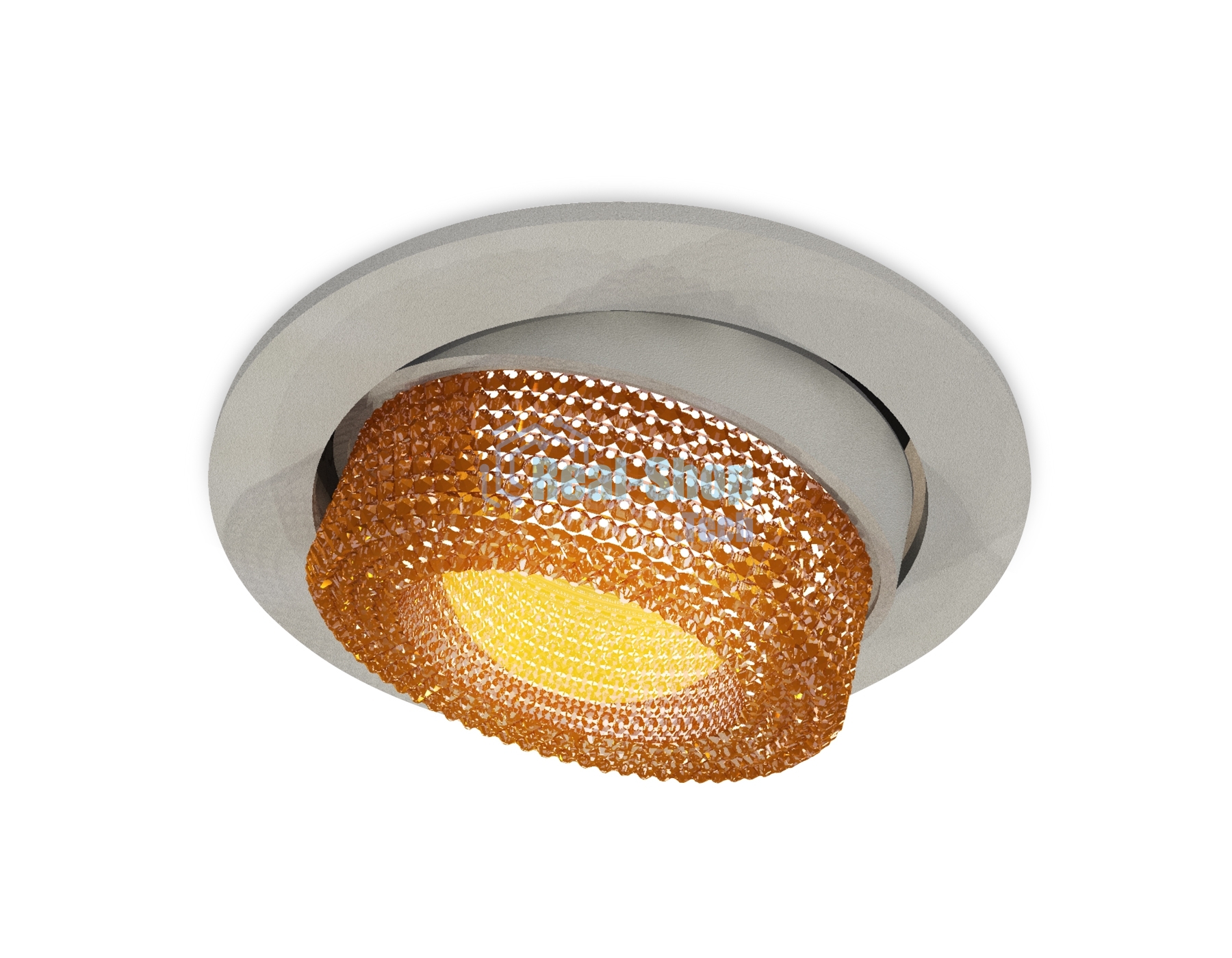 Комплект встраиваемого поворотного светильника Ambrella light XC7653064 SGR/CF серый песок/кофе MR16 GU5.3 (C7653, N7195)