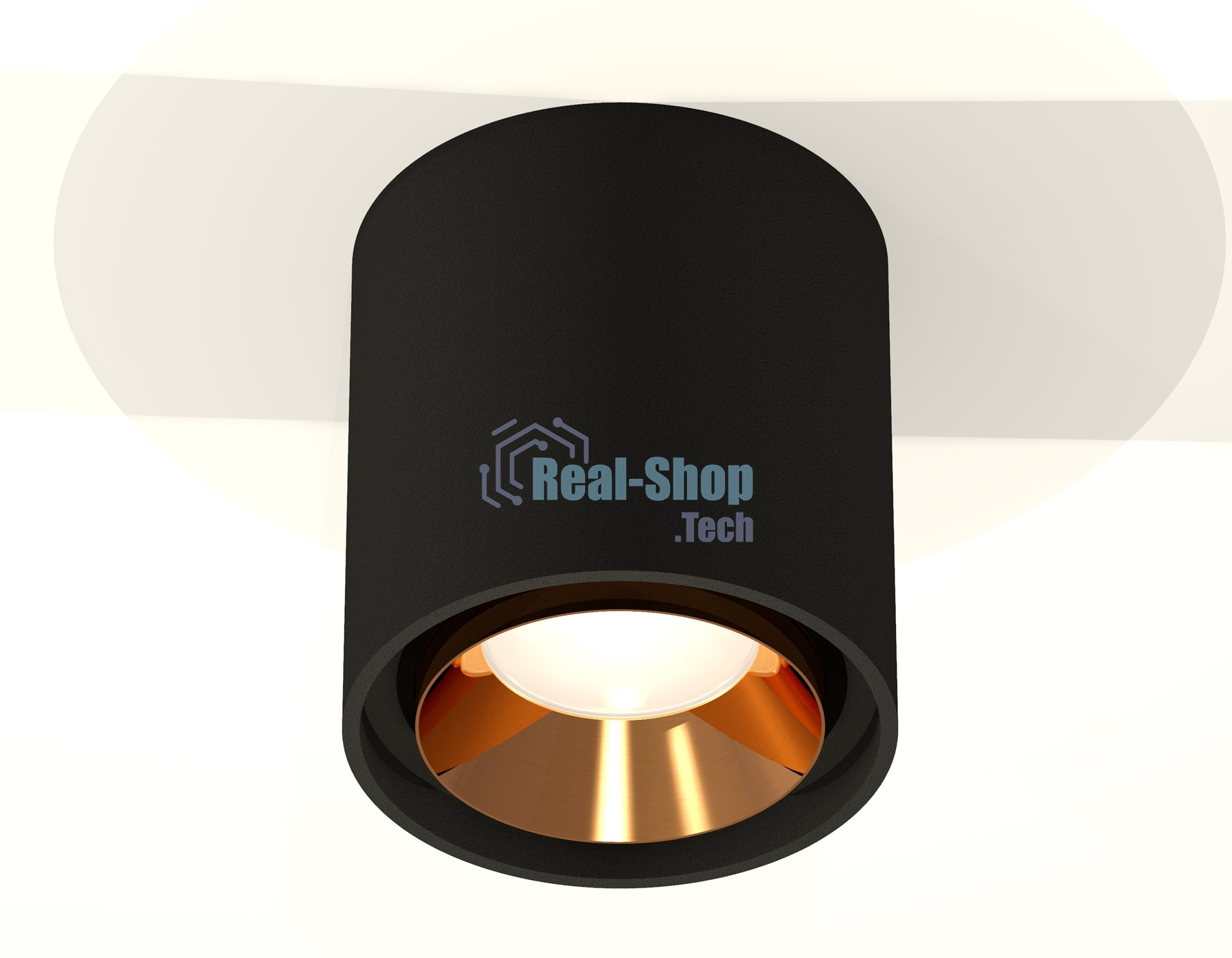 Светильник Ambrella Light XS7723004 SBK/PYG черный песок/золото желтое полированное MR16 GU5.3 (C7723, N7034)