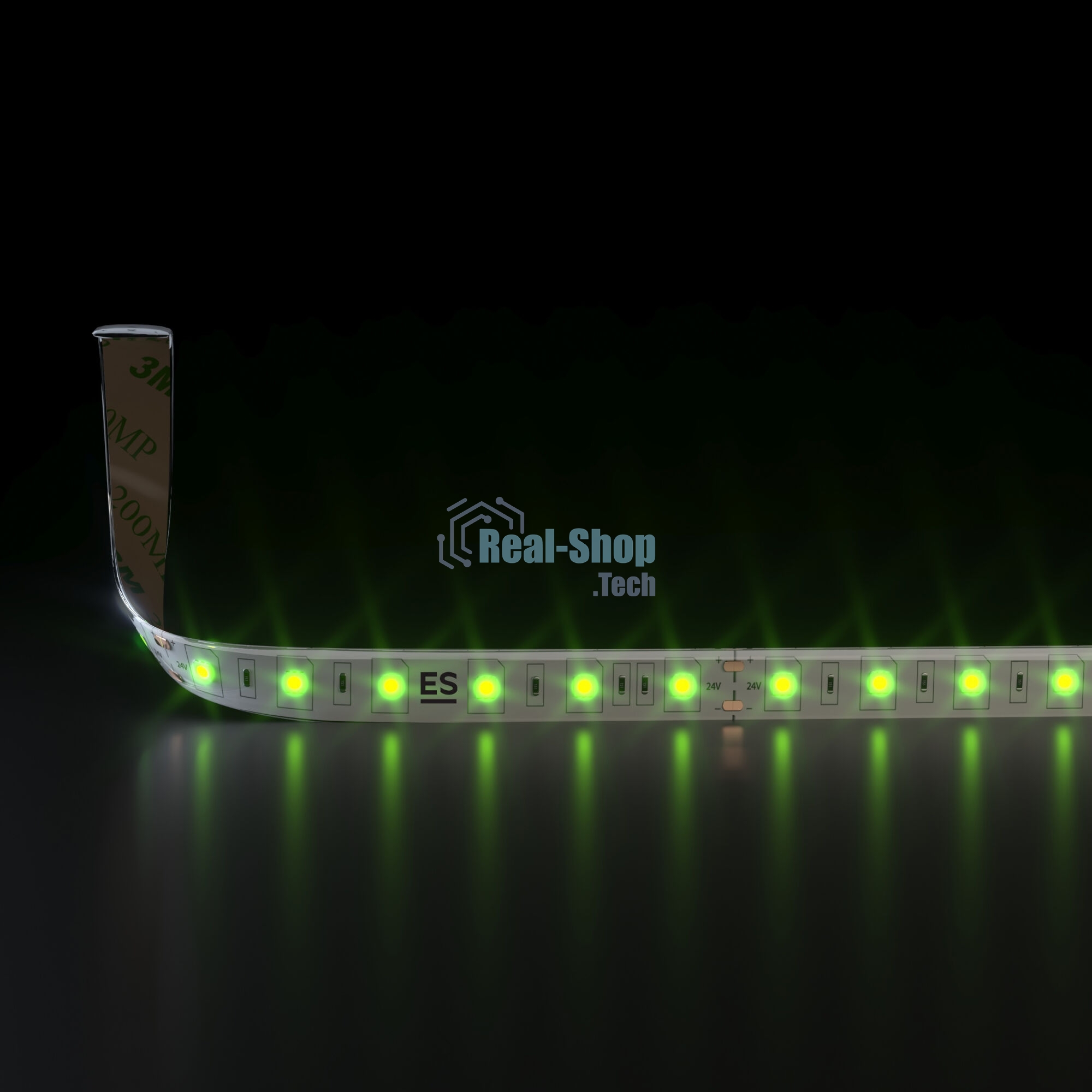 Лента светодиодная 5050 24V 60Led 14,4W IP65 / 60Led 14,4W IP65 зелёный