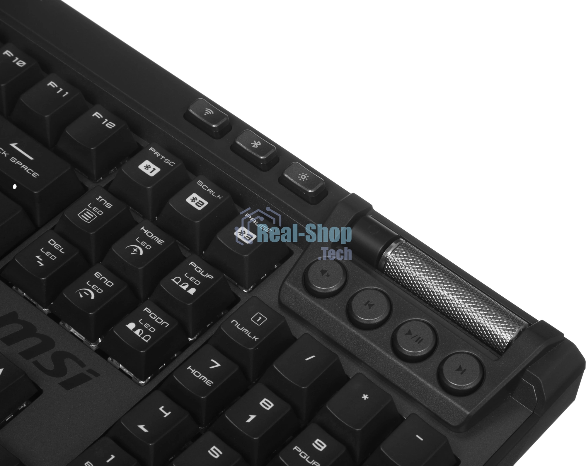 Клавиатура MSI STRIKE Pro W Silent механическая серый/черный USB Multimedia for gamer LED (подставка для запястий) (S11-43RU210-CLA)