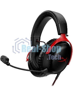 Гарнитура HyperX Cloud III чёрный-красный, проводная, 3.5 мм