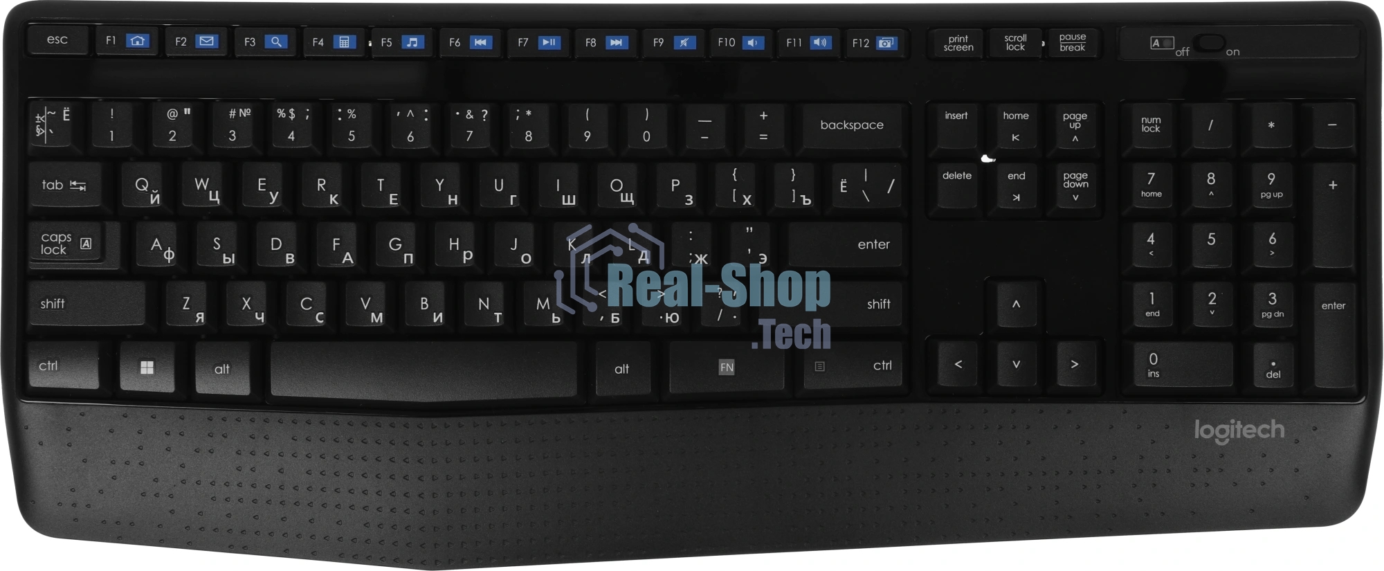 Комплект клавиатура+мышь Logitech MK345 беспроводной, USB, 1000 DPI, чёрный/серый
