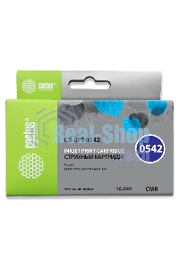 Картридж струйный Cactus CS-EPT0542 голубой (16,2 мл) для Epson Stylus Photo R800/R1800