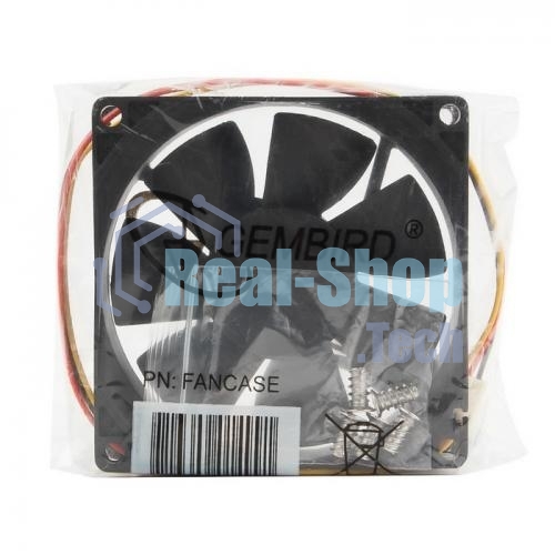 Вентилятор для корпуса Gembird FANCASE черный, 80 мм, 2600 об/мин, 27 дБ, 3 pin