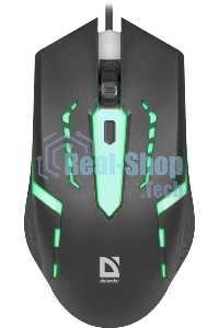 Мышь проводная Defender Hit MB-601 черный, 1200 dpi, USB, кнопки - 4
