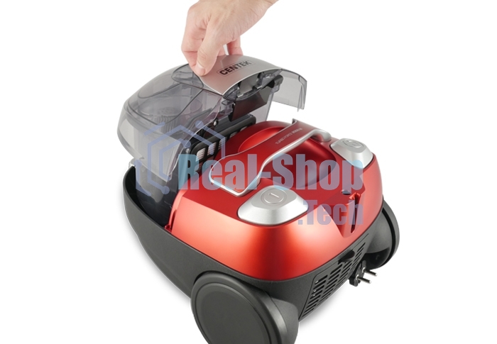 Пылесос Centek CT-2535 красный/черный, 350/2000 Вт, уборка сухая, пылесборник контейнер, 1,5 л