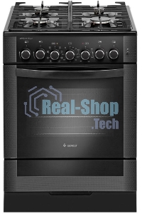 Плита комбинированная Gefest 6502-03 0029 черный, конфорок 4 газовых, духовка 55 л, 60 см x 85 см x 60 см