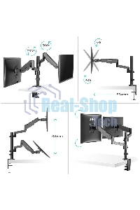 Кронштейн (держатель) ONKRON G140 для двух мониторов 13