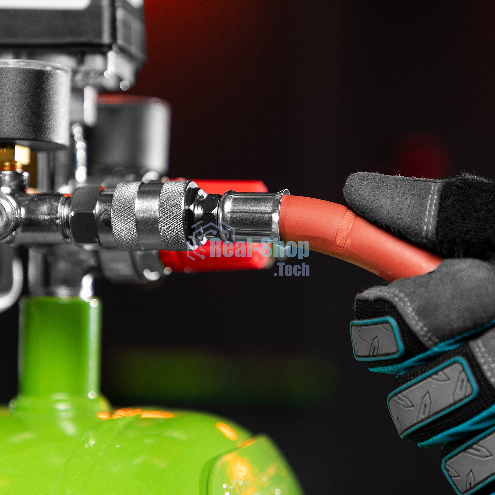 Шланг пневматический резиновый, 10x16мм, 24 бар, армированный, быстросъем, 10м STELS 57021