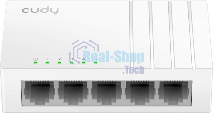 Коммутатор 5-Port Gigabit Desktop Switch, 5 10/100/1000M RJ45 Ports, Loop Detection, Desktop Plastic Case, Power Saving, Plug & Play, Wall-Mount, Power Adapter Not Included