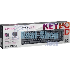 Клавиатура проводная Defender Daily HB-162, USB, черный