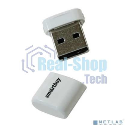 Флешка USB Smartbuy LARA White (SB32GbLARA-W), 32Gb, USB 2.0, R/W 15/5, белый