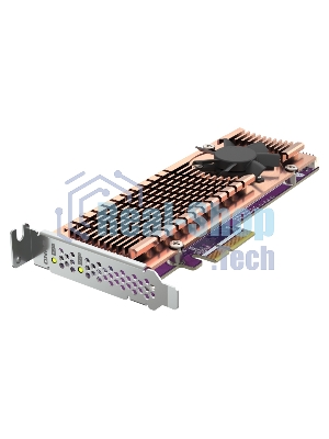 Плата расширения QNAP QM2-2P-344A 2 x M.2 22110 or 2280 PCIe (Gen3 x4) NVMe SSD slots, Low-profile flat and Full-height brackets included.
