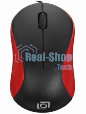Мышь проводная Oklick 115S черный, 1200 dpi, USB, кнопки - 3
