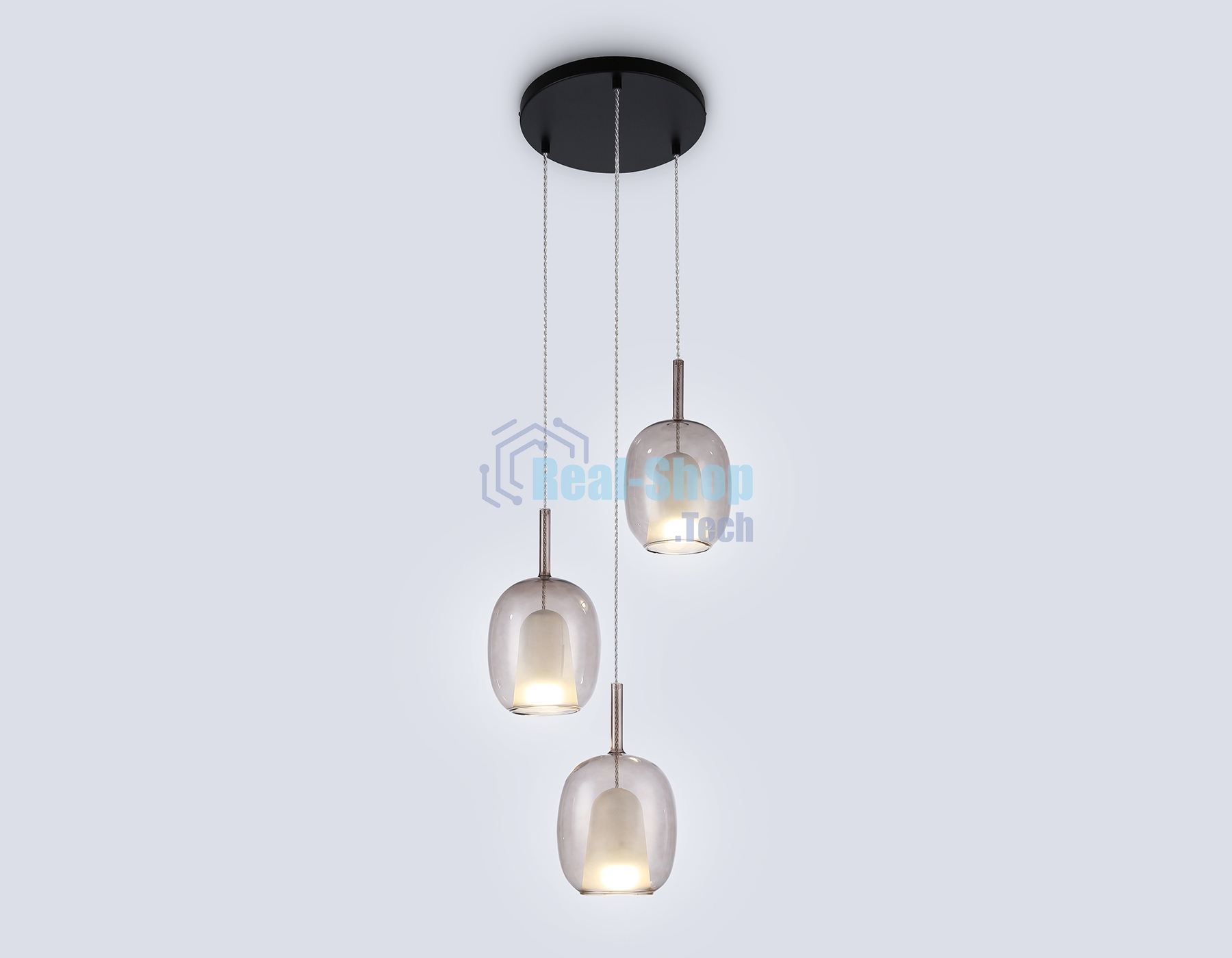 Подвесной светильник Ambrella light LH11156/3 BK/WH/TI черный/белый/янтарь E27*3 max 60W D425*1500