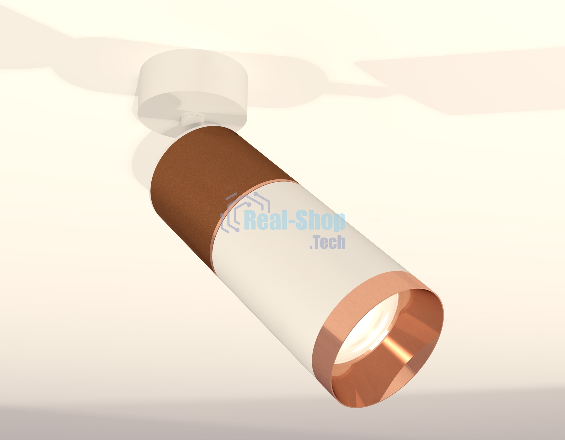 Комплект поворотного светильника Ambrella light XM6312015 SWH/SCF/PPG белый песок/кофе песок/золото розовое полированное MR16 GU5.3