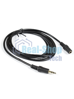 Удлинитель звуковой ExeGate EX-CCA-423-1.8 (3.5mm Jack M/3.5mm Jack F, 1,8м, позолоченные контакты)
