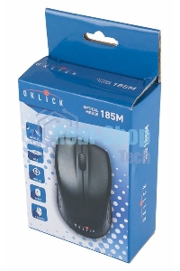 Мышь проводная Oklick 185M черный, 1200 dpi, USB, кнопки - 3