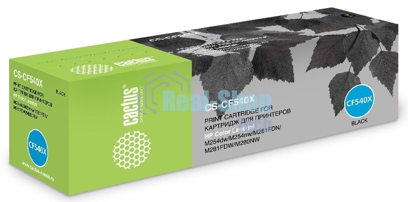 Картридж лазерный Cactus CS-CF540X черный (3200 стр.) для HP LJ M254dw/M280nw/M281fdn