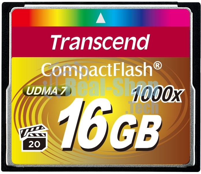 Флеш карта Transcend Ultimate TS16GCF1000/CF (Compact Flash)/16 ГБ/UDMA 7, VPG 65/160 МБ/с