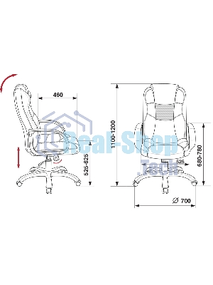 Кресло Бюрократ CH-839/BLACK черный, экокожа