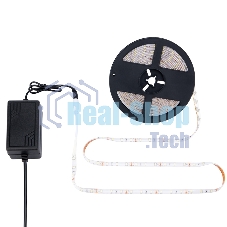 Комплект светодиодной ленты 5 м с блоком питания IP65, холодное белое свечение 6500 К LAMPER