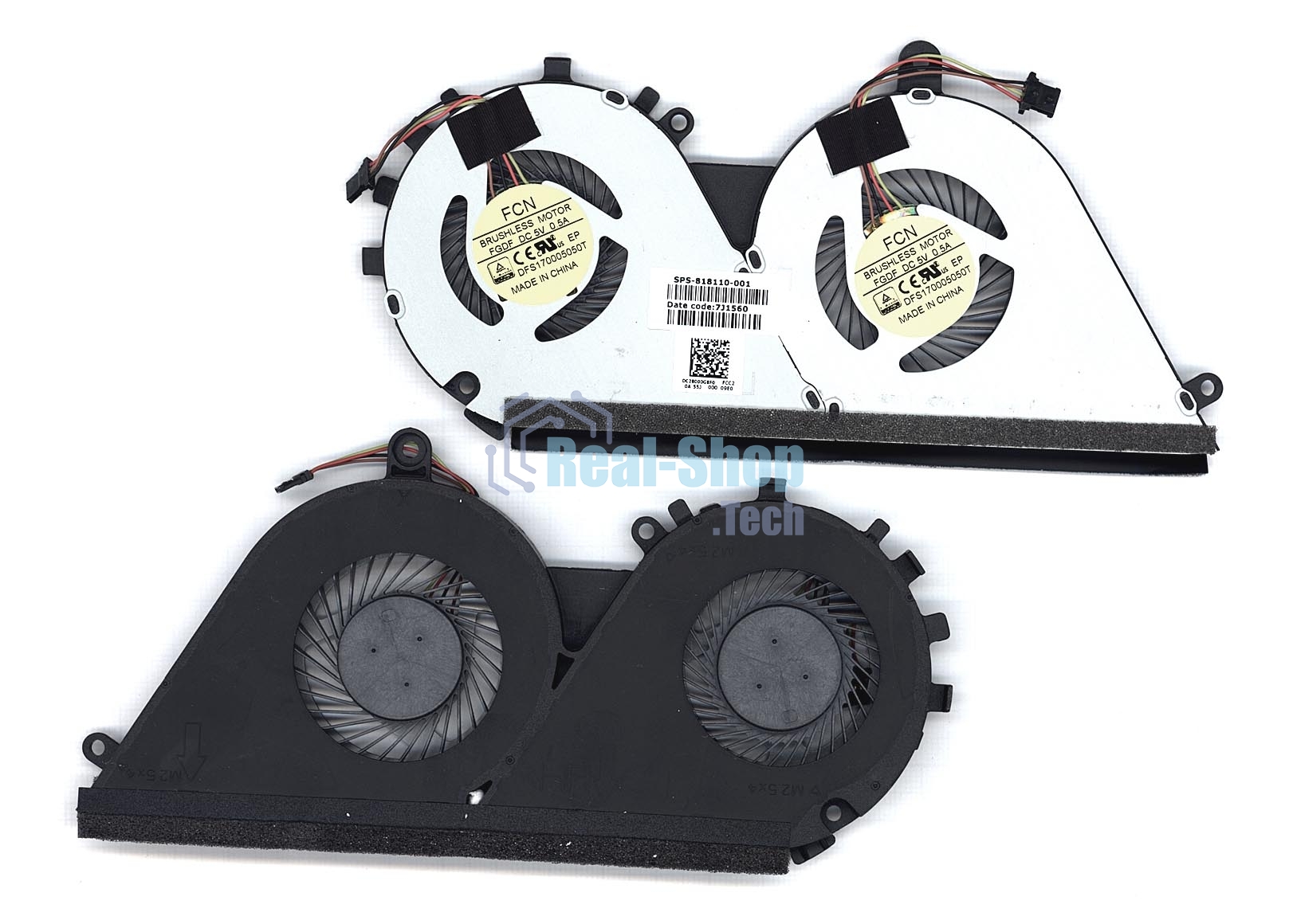 Вентилятор (кулер) для ноутбука HP Envy 14-j (двойной)