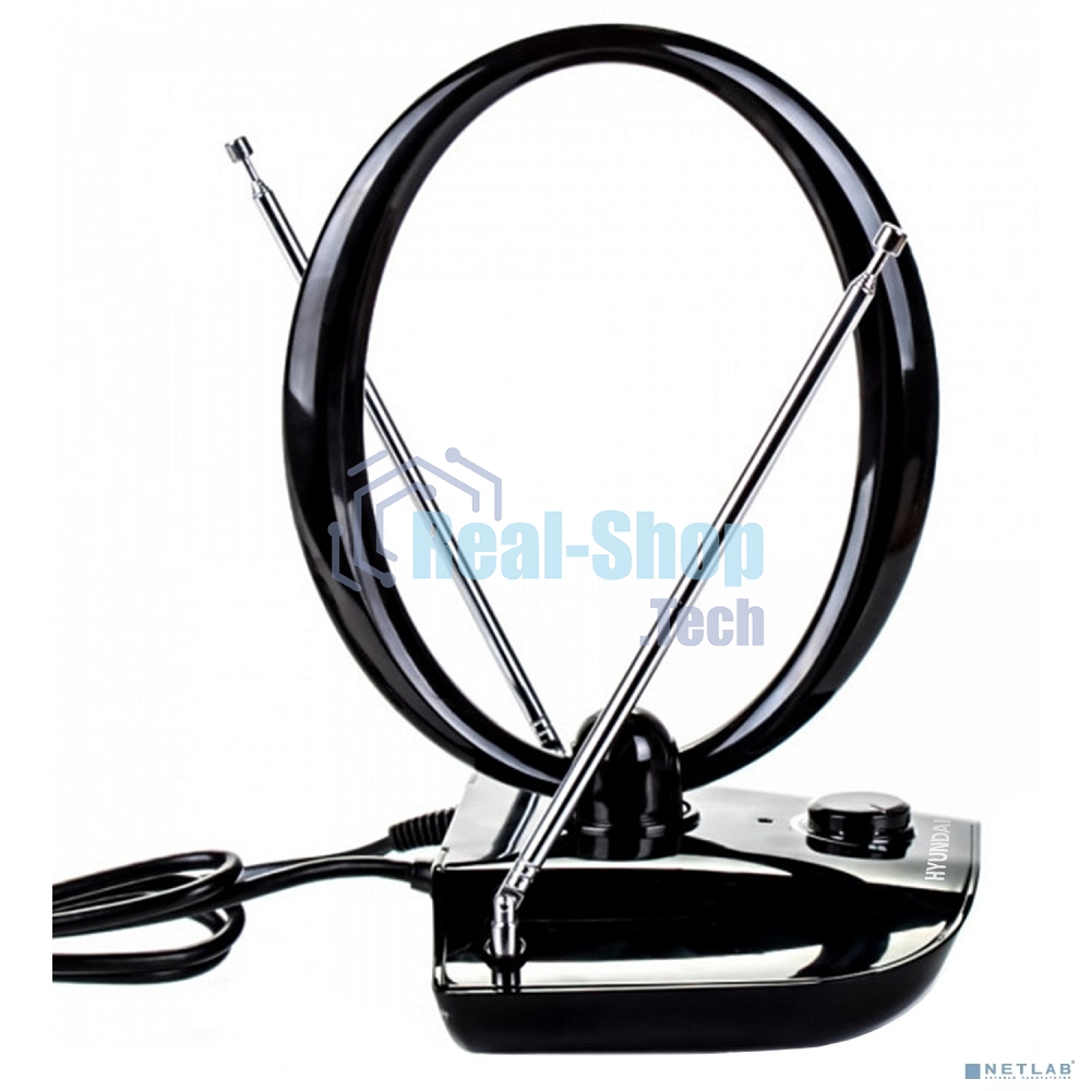 Антенна телевизионная Hyundai H-TAI400 30дБ активная черный