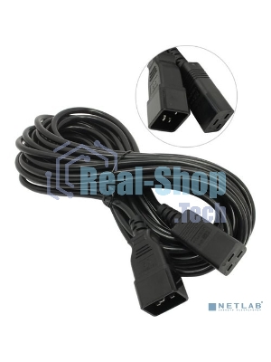 Кабель питания (UPS) ExeGate Power EC20-10P (С19->С20) VDE-250V-3*1.5-СU, 16А, черный, 10м