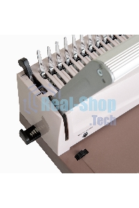 Переплетчик ГЕЛЕОС БП-16 коричневый на пластиковую пружину, А4, ручная перфорация 16 листов, переплет макс до 500 л., глубина перфорации 2-3-4-5 мм