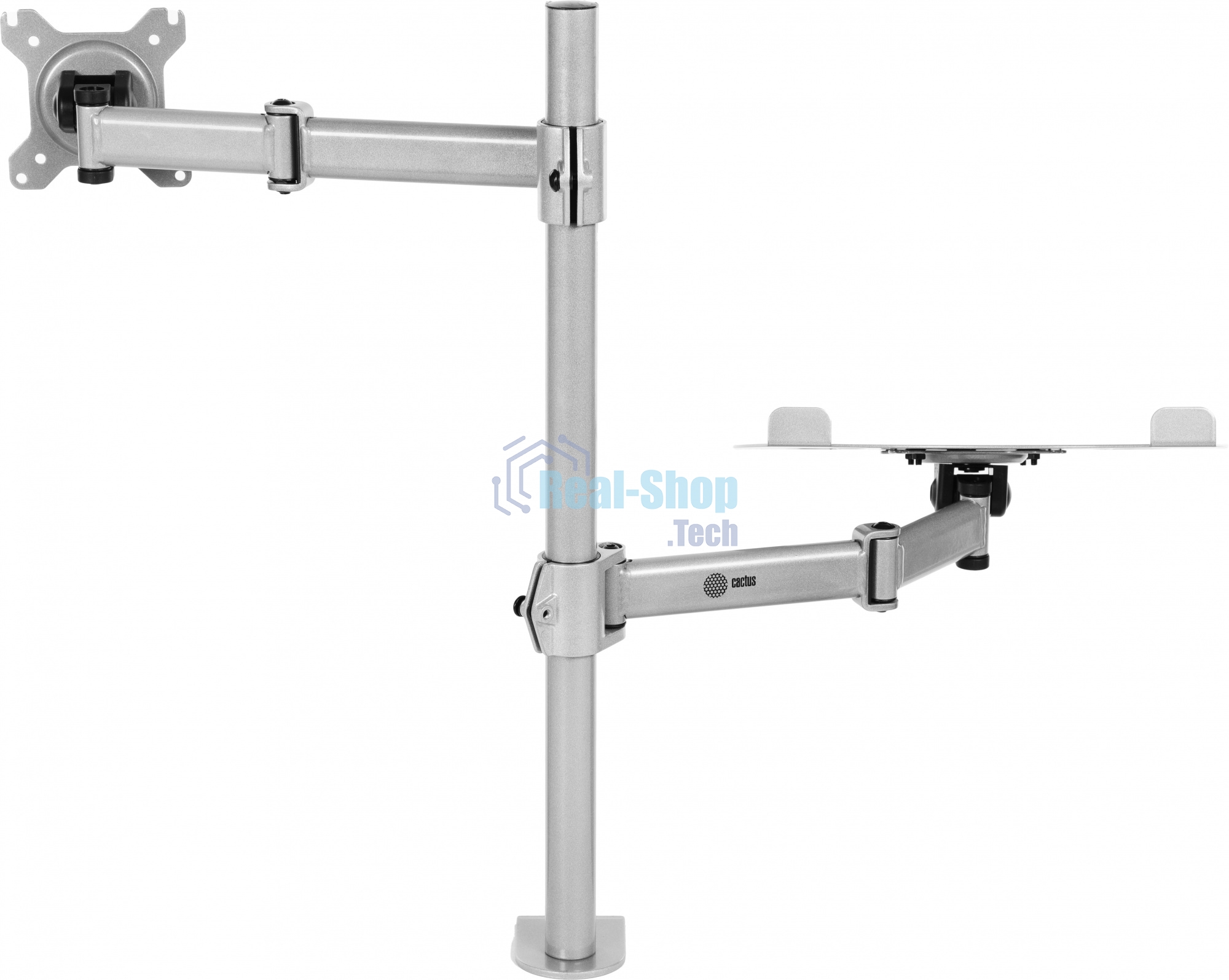 Кронштейн для монитора/ноутбука Cactus CS-VM-LH07-AL серебряный 13
