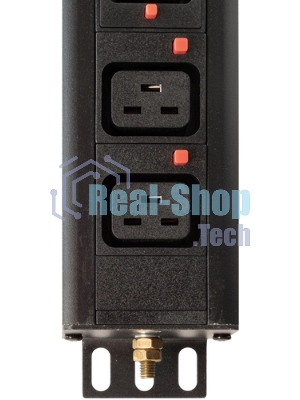 Блок распределения питания Powercom PDU-32AVMS24-18C3-6C9-3P верт.размещ. 18xC13 6xC19 с сетевым мониторингом 3x32A EN 60309 2м