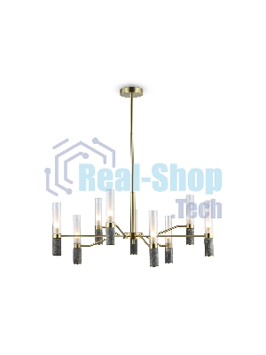 Люстра Ambrella light LH53355/9 GD/CL/WH золото/прозрачный/белый G9*9 max 40W D850*890
