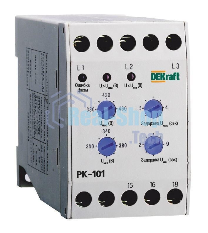 Реле контроля фаз 380В тип01 серии РК-101 DEKraft 23300DEK