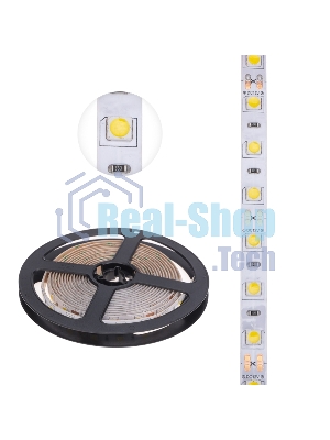 Лента светодиодная 3 м 12 В 5050 4000 К IP65 60 LED/м для БП с клеммами LAMPER