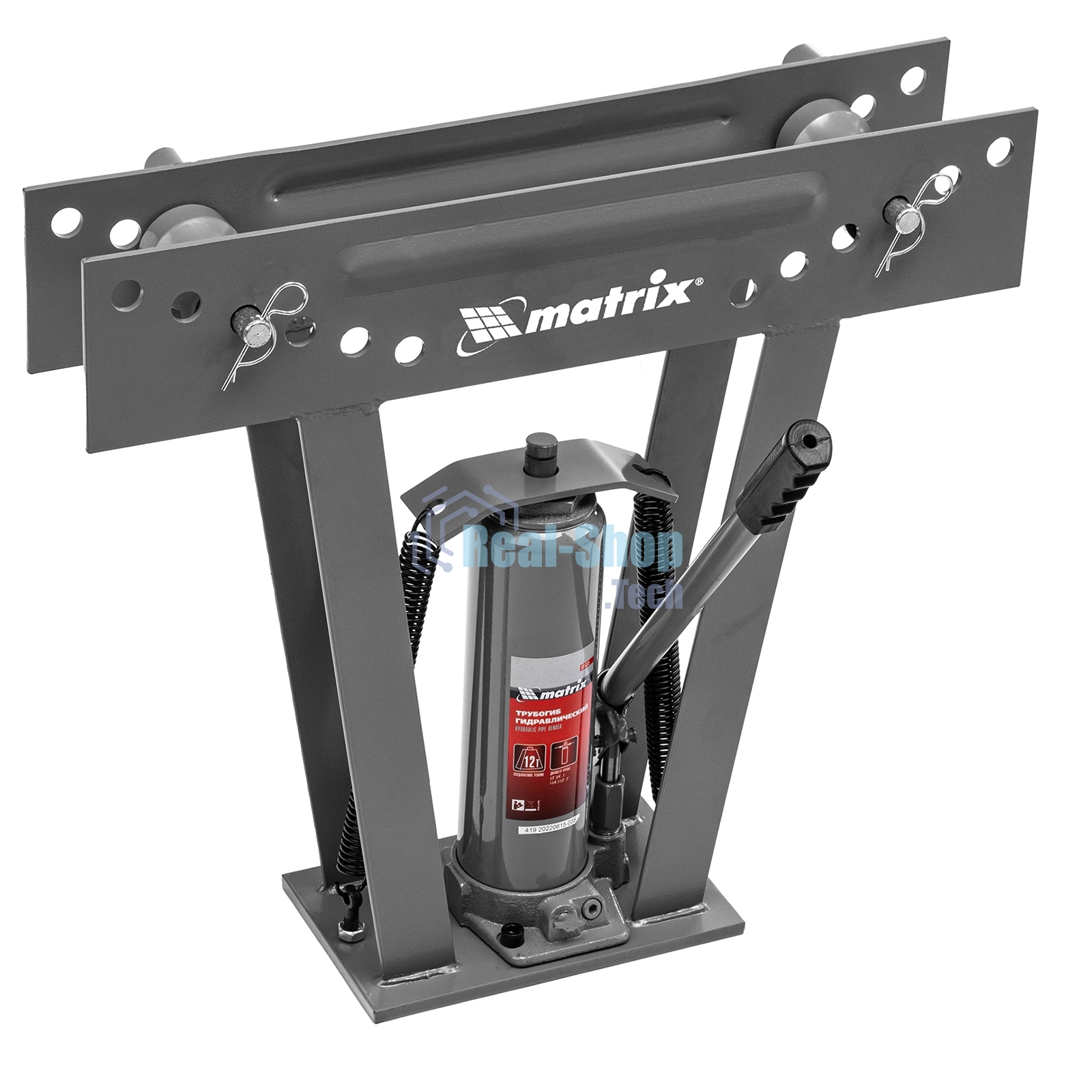 Трубогиб Matrix гидравлический 1/2''–2'' 12 т в комплекте с башмаками