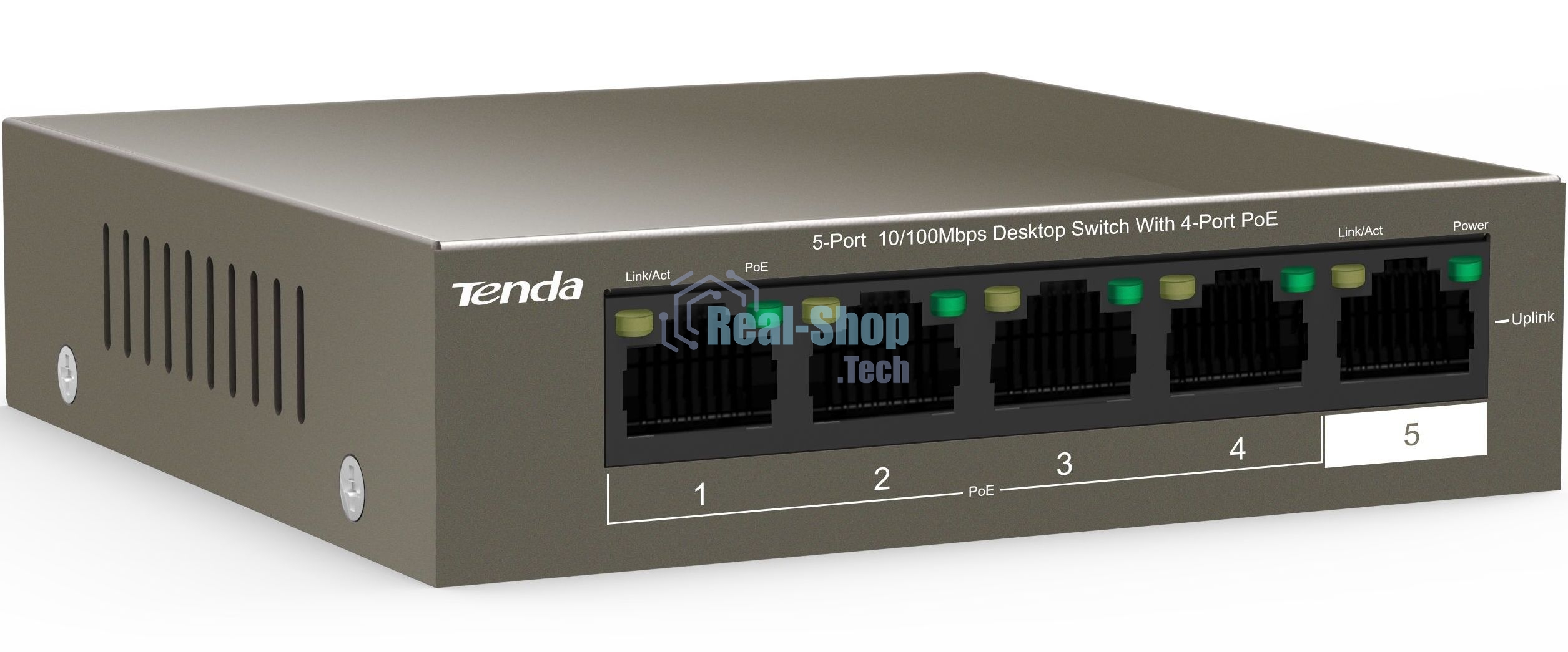 Коммутатор Tenda TEF1105P-4-63W 5PORT 10/100M
