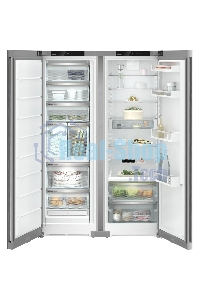 Холодильник Liebherr Комбинация XRFsf 5245-22 001(SFNsfd 5247-22 001 + SRBsfc 5220-22 001) серебристый двухкамерный 377/262л морозилка сбоку, Side by Side