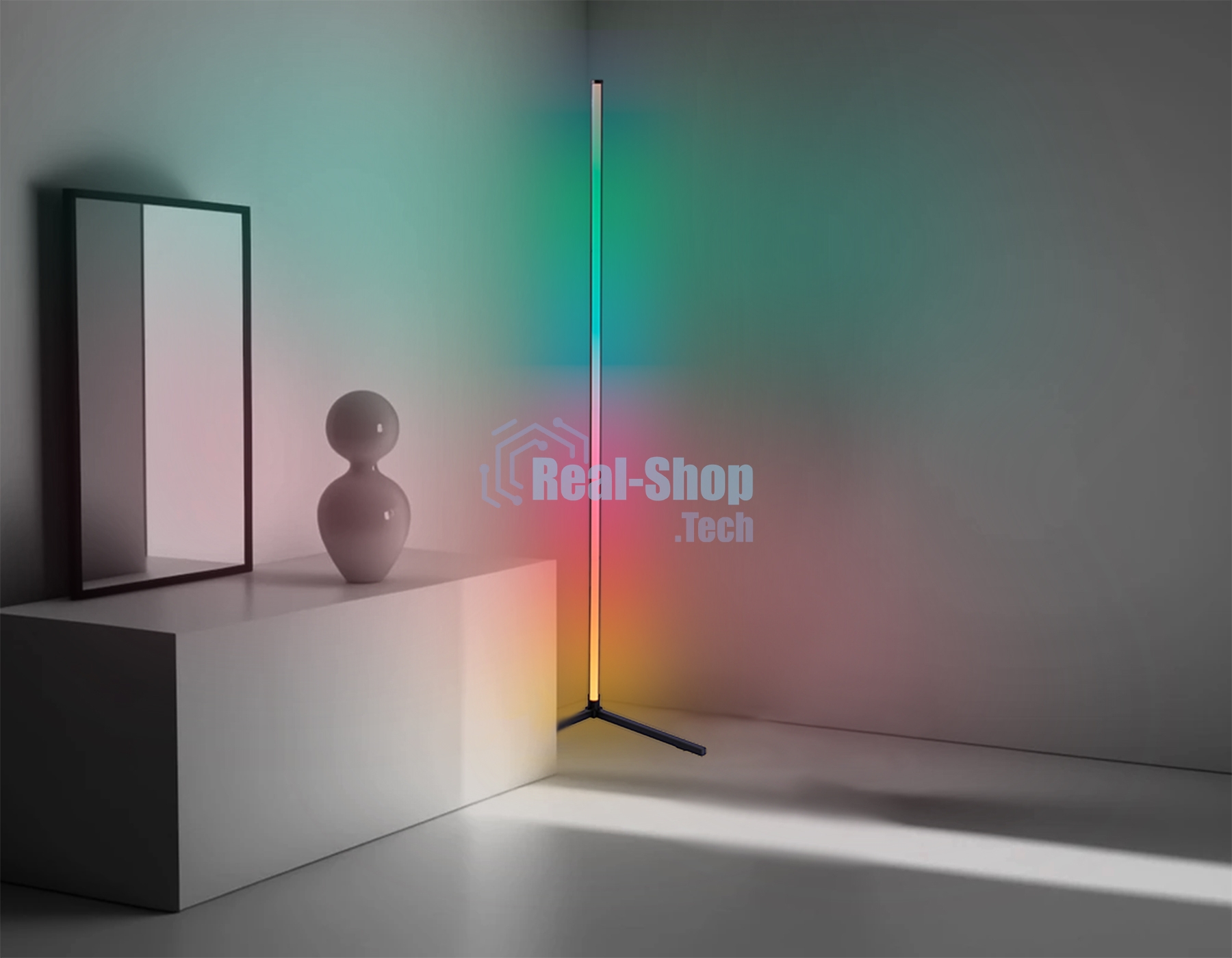 Светильник Ambrella light FL8022 BK черный LED 15W RGB D32*1250 (ПДУ РАДИО 2.4G)