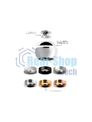 Насадка для корпуса светильника N7011 PBK черный полированный D70*H20mm Out2mm MR16